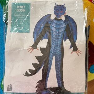 Mystical Dragon Kids Costume - Blue and Black